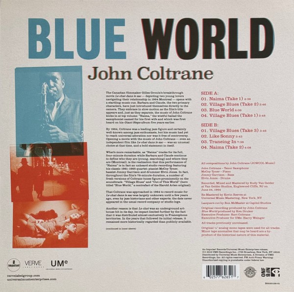 John Coltrane Blue World (1LP) — изображение 2