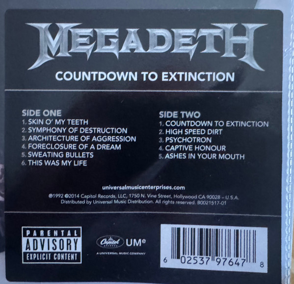 Megadeth Countdown To Extinction (Picture Disc) (1LP) — изображение 2