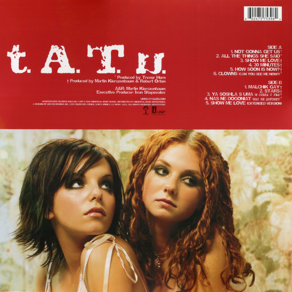 t.A.T.u. 200 Km/H In The Wrong Lane (Green/Gold Nugget Half & Half with Splatter) (1LP) — изображение 3