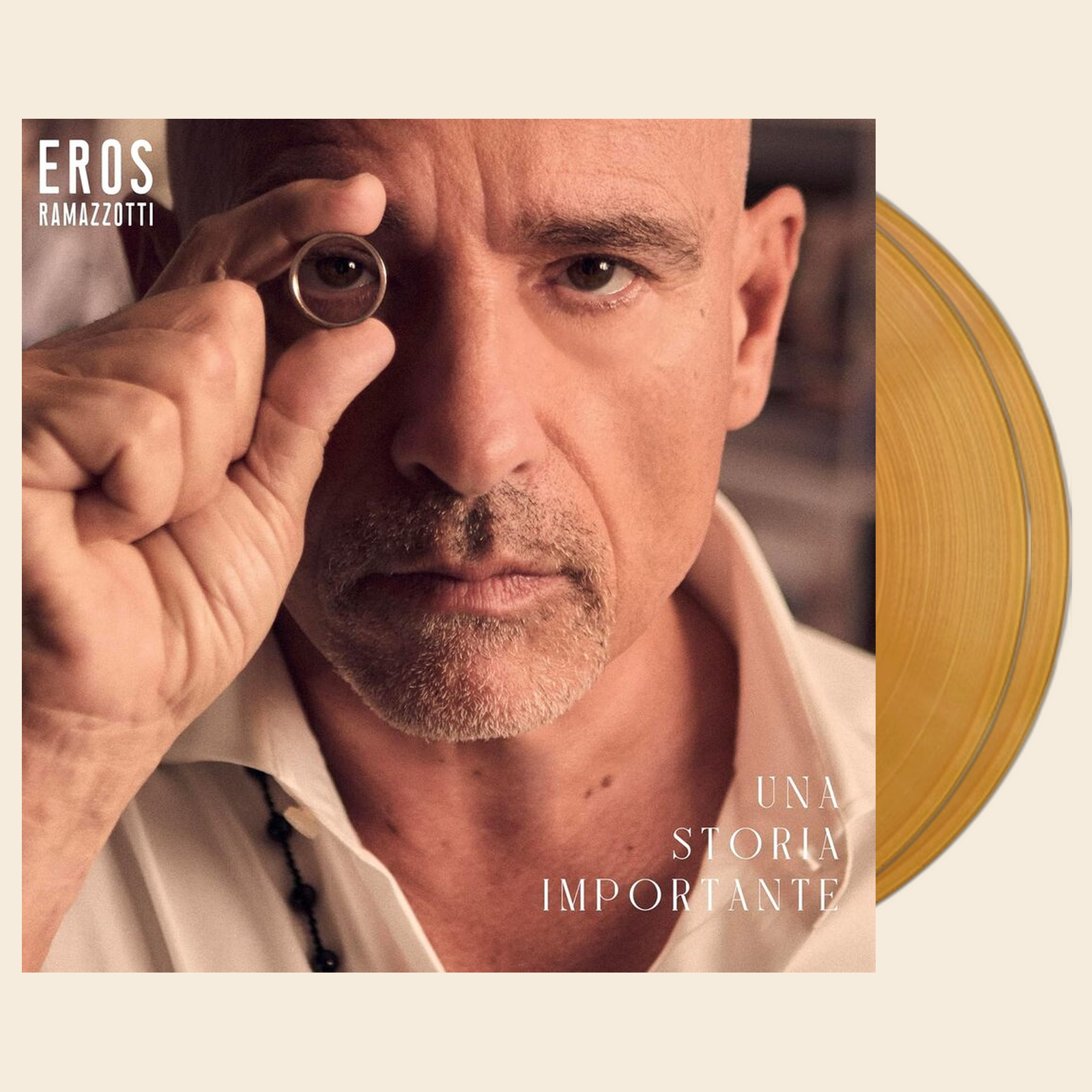 Eros Ramazzotti  Una Storia Importante (Italian) (Orange) (Signed)  (2LP)