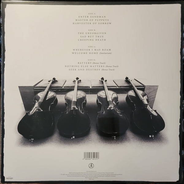 Apocalyptica Plays Metallica By Four Cellos (Black With White Splatter) (2LP) — изображение 2