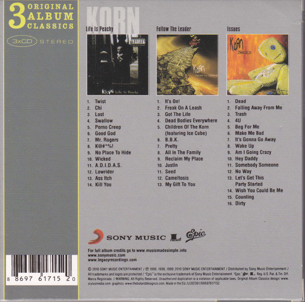 Korn 3 Original Album Classics (3CD) — изображение 2
