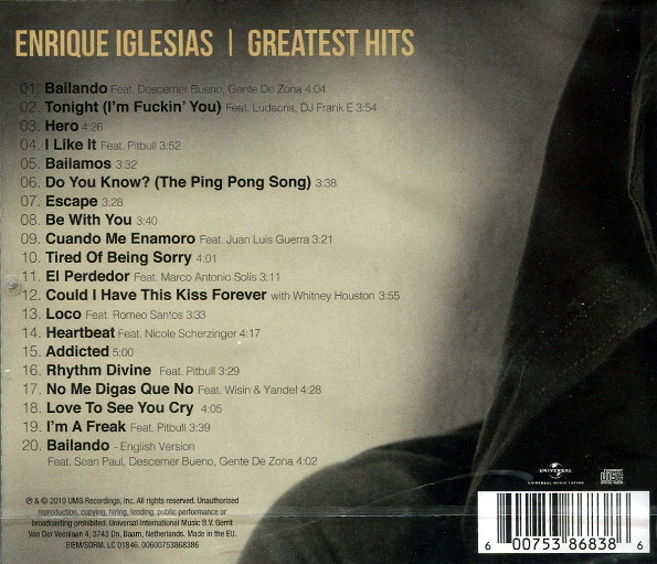 Enrique Iglesias Greatest Hits (CD) — изображение 2